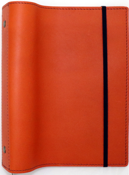 Tangerine Leather 7-Ring Binder - Click Image to Close